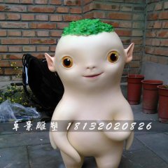 玻璃鋼胡巴雕塑，玻璃鋼卡通雕塑