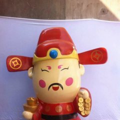 玻璃鋼財(cái)神雕塑，玻璃鋼卡通財(cái)神雕塑