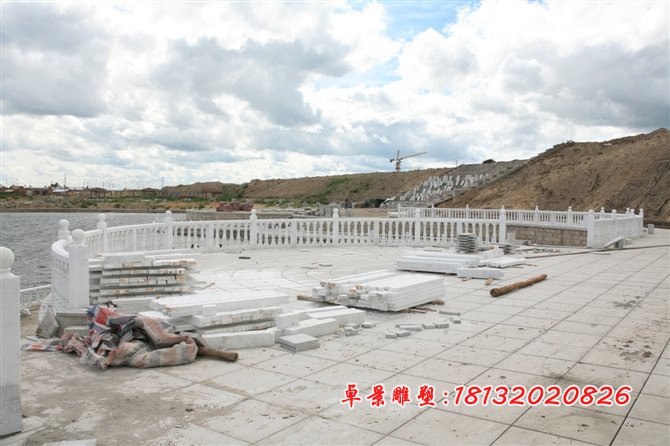 石雕欄桿，漢白玉欄桿雕塑