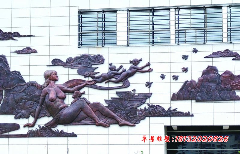 紫銅浮雕，鍛銅浮雕