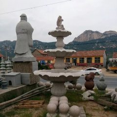 噴泉石雕，三層石噴泉