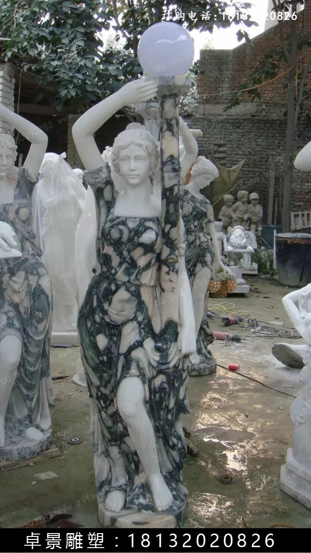侍女石雕，侍女石燈 (3)