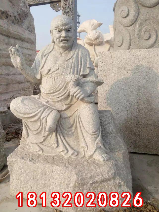 十八羅漢石雕，漢白玉十八羅漢雕塑 (7)