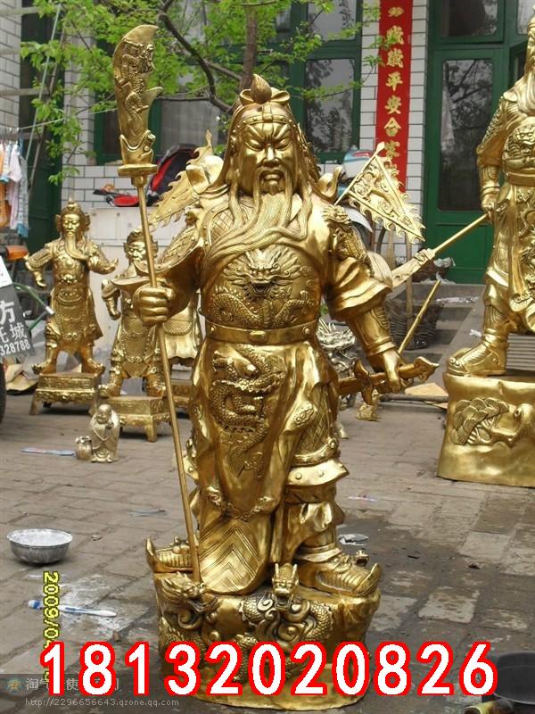 關公銅雕，鑄銅關公雕塑 (3)