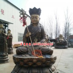 地藏王菩薩銅雕，鑄銅地藏王雕塑
