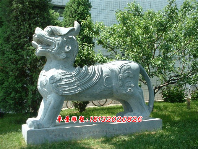 獨(dú)角獸石雕，神獸石雕