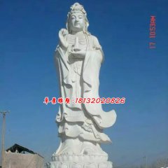 觀(guān)音菩薩石雕，漢白玉觀(guān)音菩薩雕塑，立式觀(guān)音菩薩雕塑
