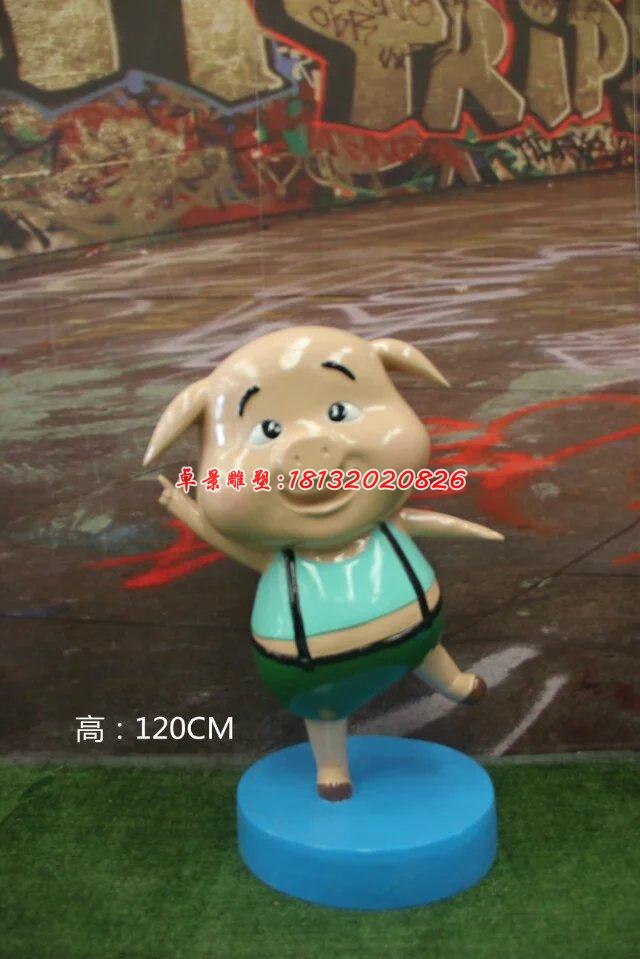 玻璃鋼豬豬俠雕塑，玻璃鋼卡通雕塑 (4)
