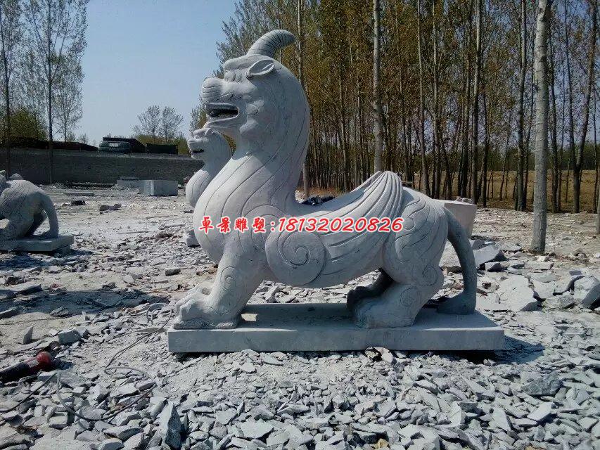 獨角獸石雕，法院門口石雕