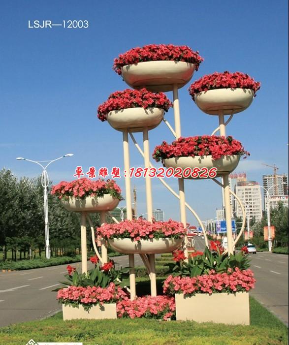玻璃鋼花盆雕塑，玻璃鋼花架雕塑 (5)