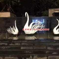不銹鋼天鵝，抽象天鵝不銹鋼雕塑