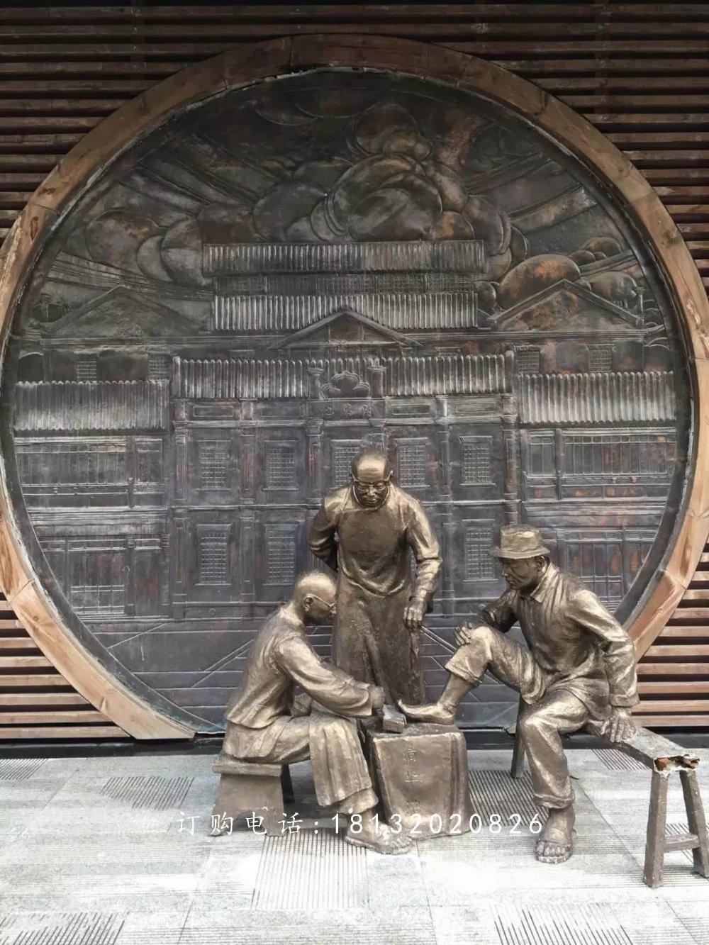 修腳銅雕，廣場(chǎng)景觀銅雕，小品銅雕