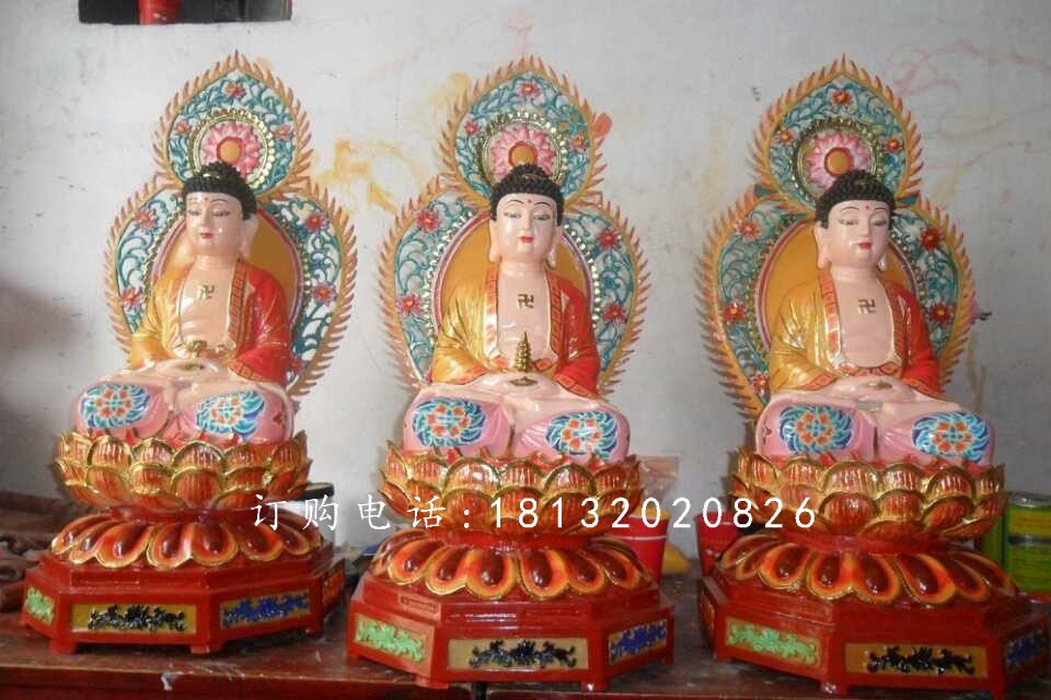 玻璃鋼東方三圣雕塑，玻璃鋼東方三圣