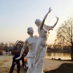 玻璃鋼西方人物雕塑，玻璃鋼情侶雕塑
