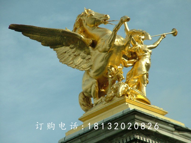 飛馬銅雕，鑄銅飛馬銅雕，廣場景觀雕塑
