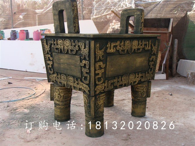 銅雕鼎，四腳鼎，廣場(chǎng)銅鼎雕塑