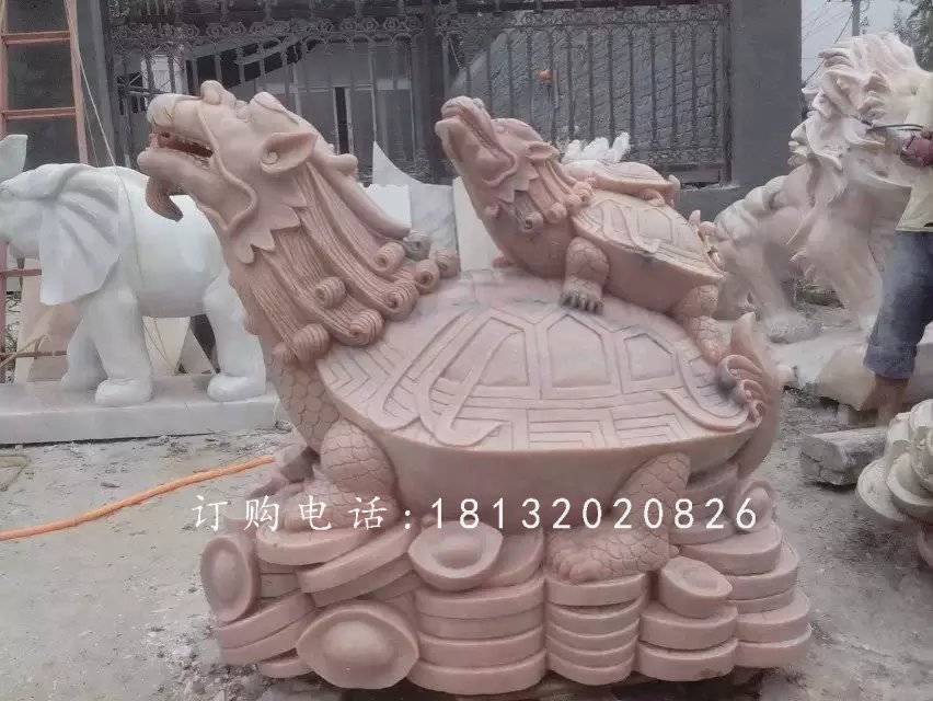 母子龍龜石雕，晚霞紅龍龜?shù)袼? />
                    <div   id=