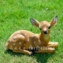 玻璃鋼小鹿，玻璃鋼仿真動物雕塑