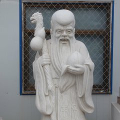 漢白玉老壽星雕塑，石雕壽星公