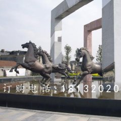 奔跑的馬銅雕，廣場銅雕馬