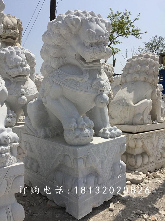 北京獅石雕，漢白玉獅子石雕 (2)