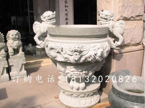 石雕香爐，仿古三足香爐石雕
