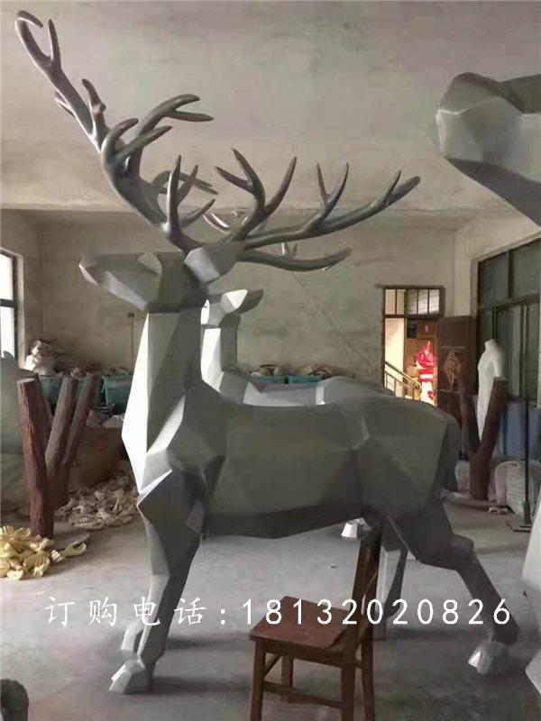 玻璃鋼馴鹿雕塑，玻璃鋼動物雕塑 (2)