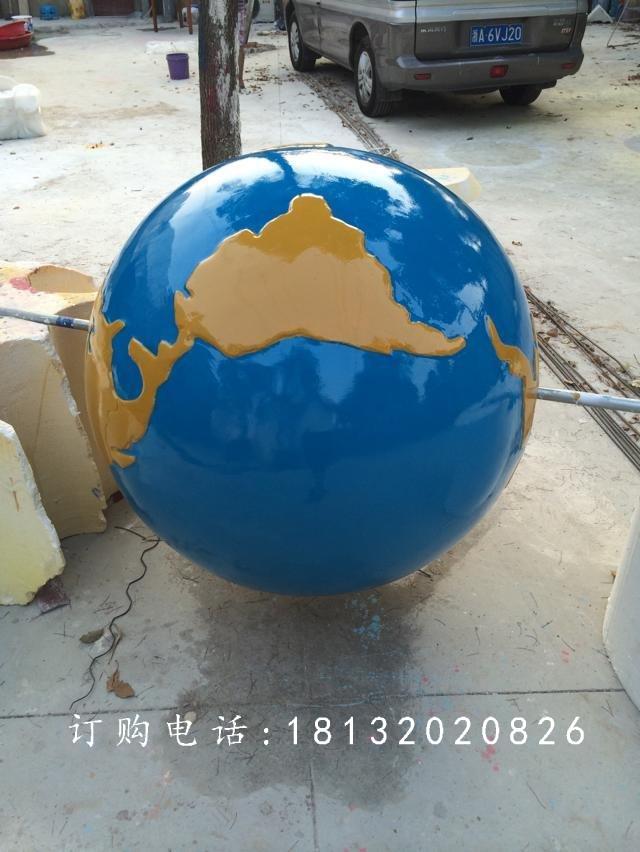 玻璃鋼地球儀雕塑，玻璃鋼仿真地球雕塑 (2)
