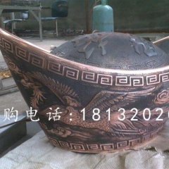 鍛造元寶，鍛銅元寶雕塑