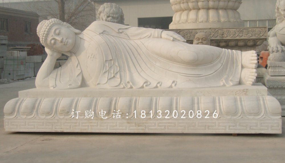躺著的如來(lái)佛石雕，石雕佛像 (2)