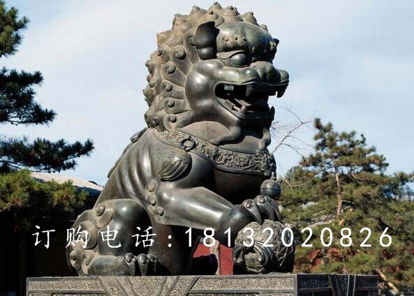 戲球獅銅雕，廣場(chǎng)青銅獅 (1)