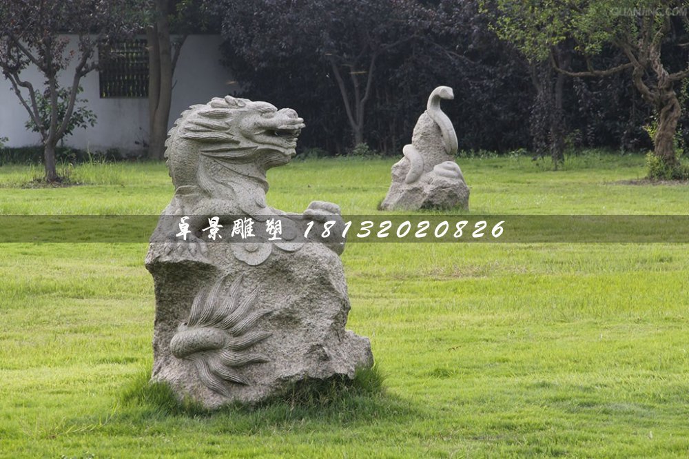 十二生肖石雕，大理石動物雕塑 (2)