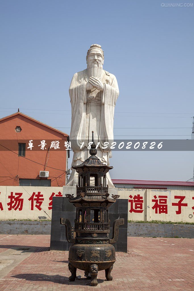 石雕孔子，校園古代名人石雕 (3)