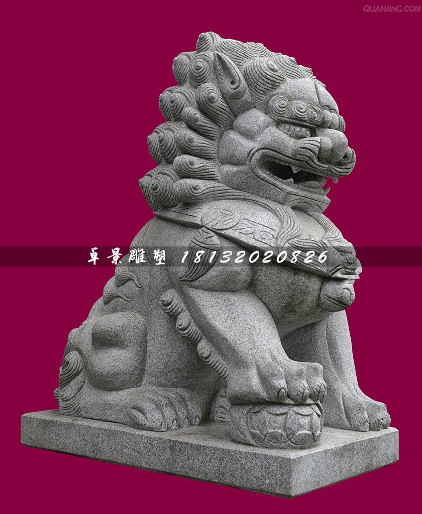 北京獅石雕，大理石獅子雕塑 (3)