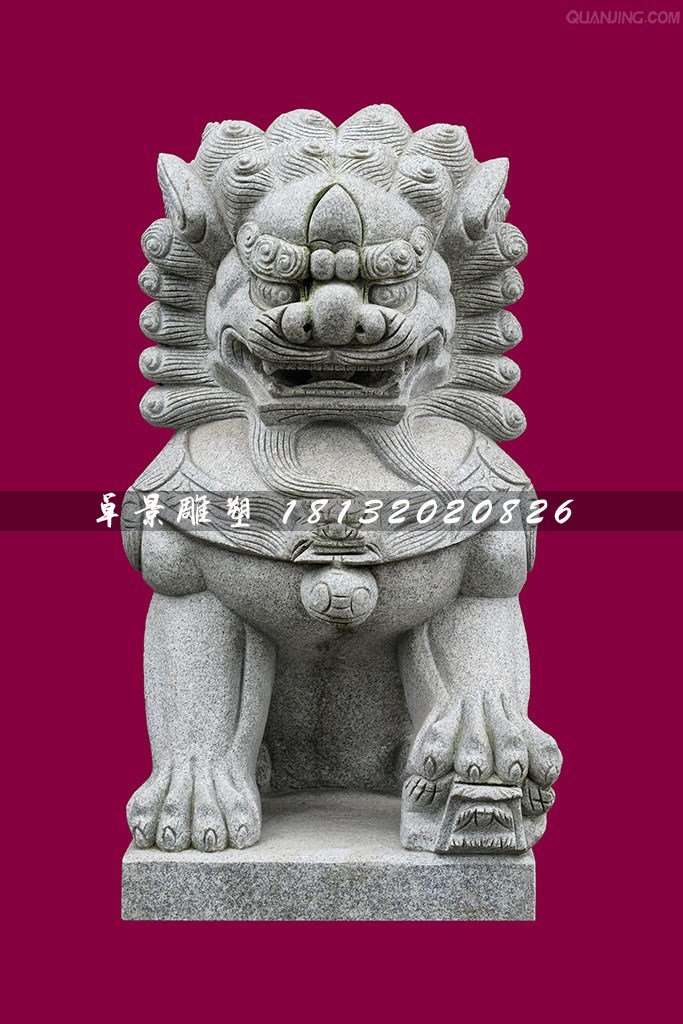 北京獅石雕，大理石獅子雕塑 (1)