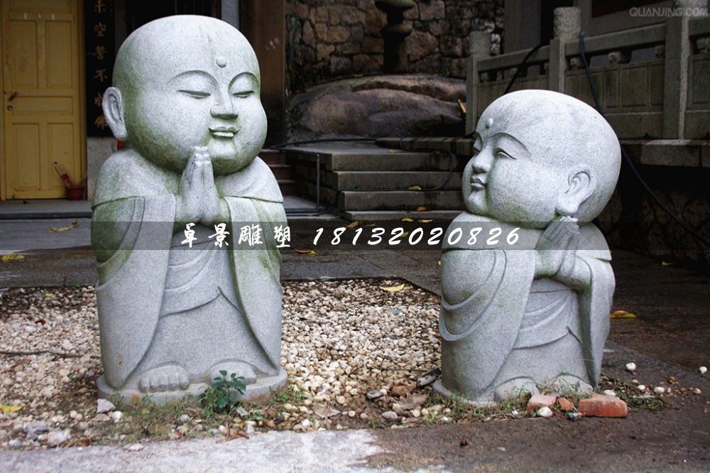 小和尚石雕，公園小品石雕