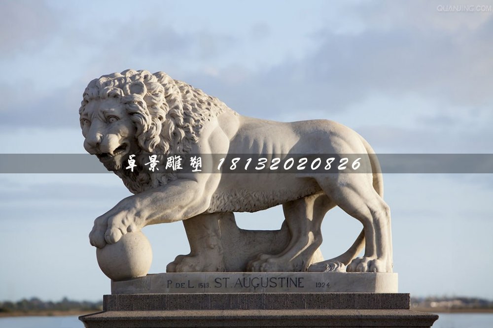 歐式獅子石雕，廣場(chǎng)動(dòng)物石雕