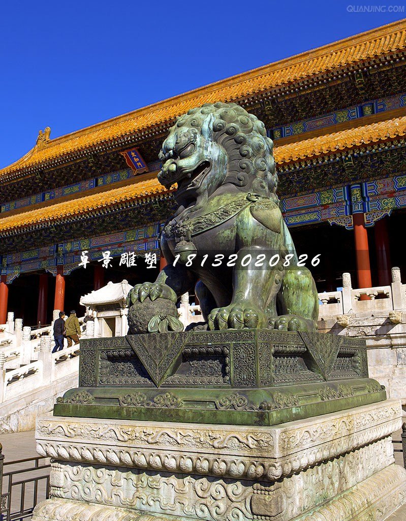 青銅獅雕塑，北京獅雕塑
