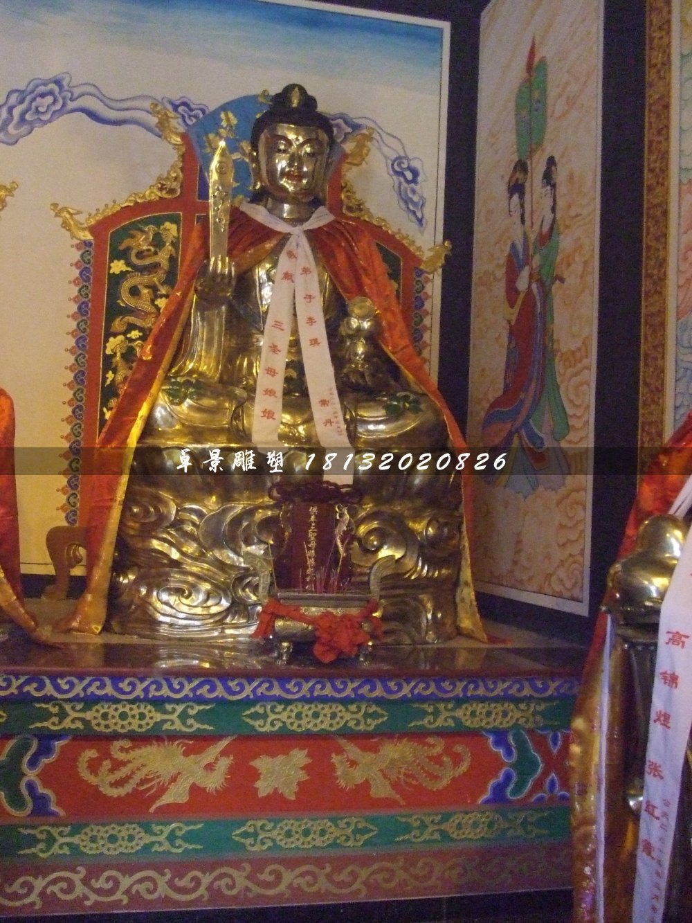 三圣母銅雕，寺廟銅神仙