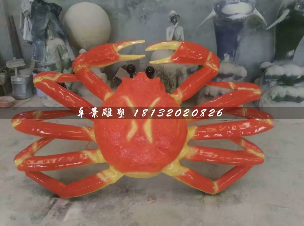 螃蟹雕塑，玻璃鋼仿真動(dòng)物