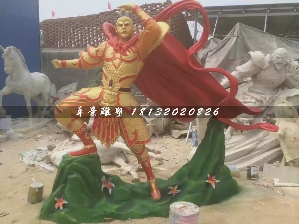玻璃鋼孫悟空雕塑，西游記雕塑