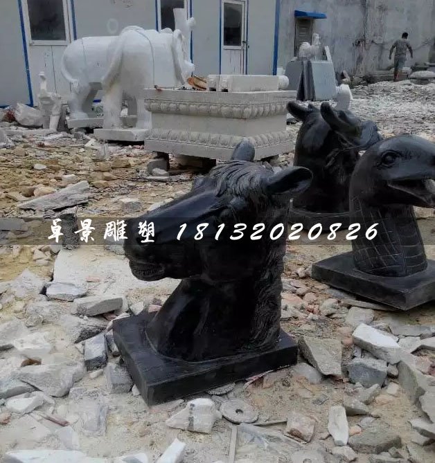 十二生肖獸首石雕，公園動(dòng)物石雕 (5)