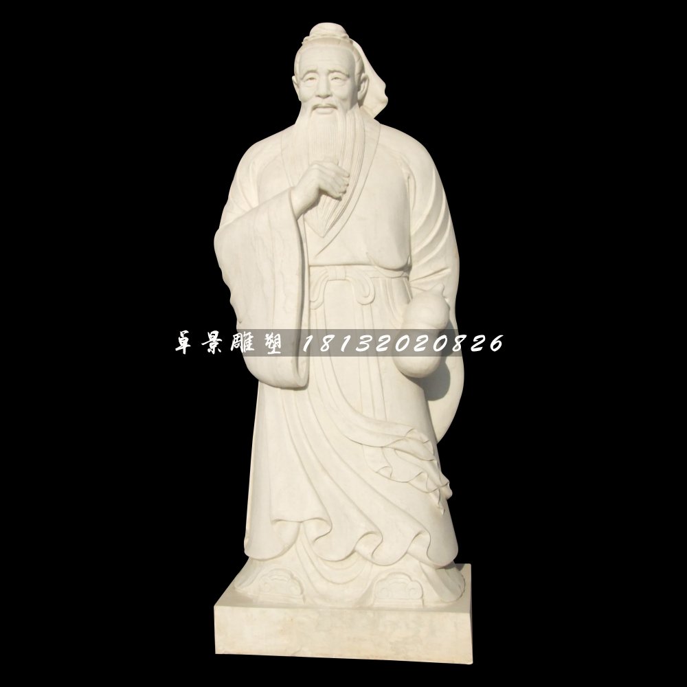 大理石孫思邈，古代名人石雕