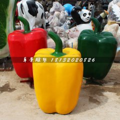 彩椒雕塑，玻璃鋼仿真蔬菜