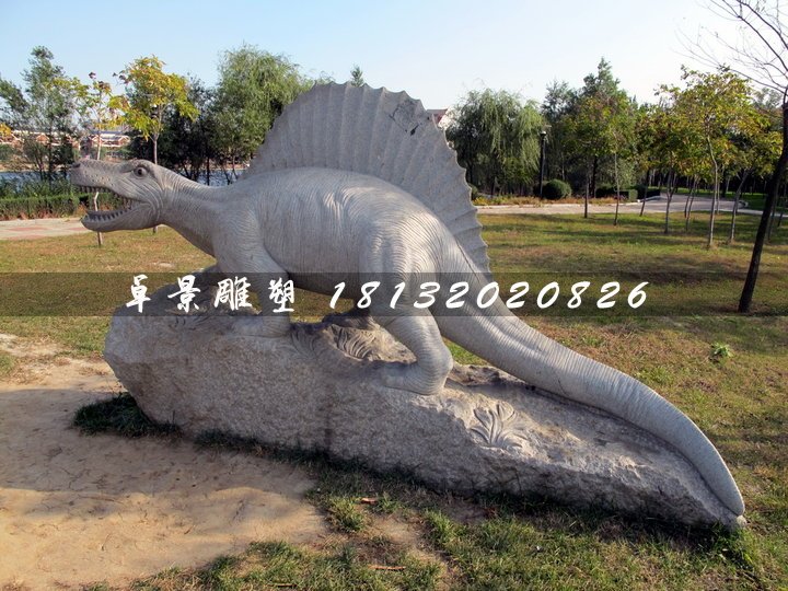 恐龍石雕，公園動物石雕 (1)