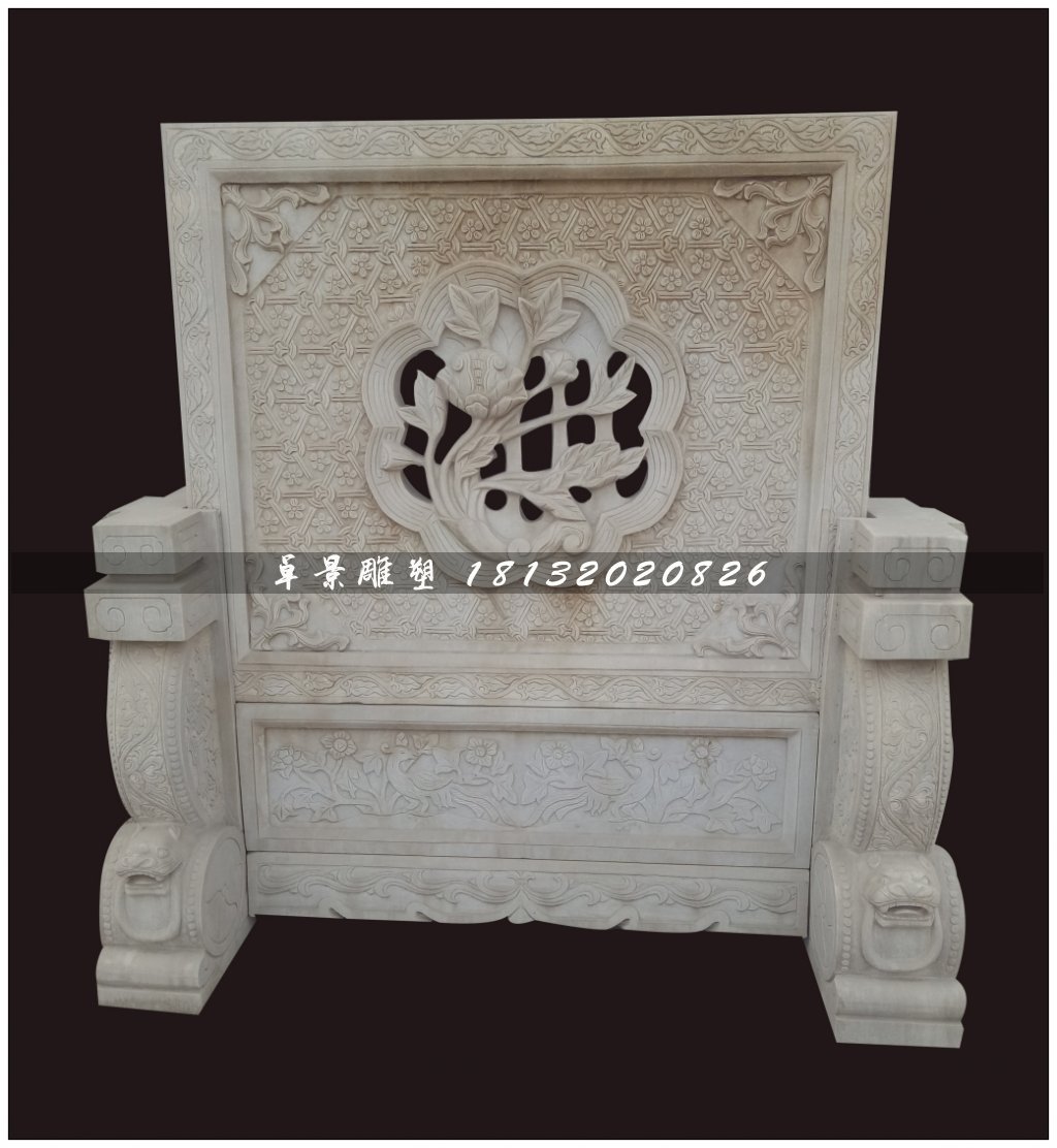 屏風(fēng)石雕，仿古大理石屏風(fēng)