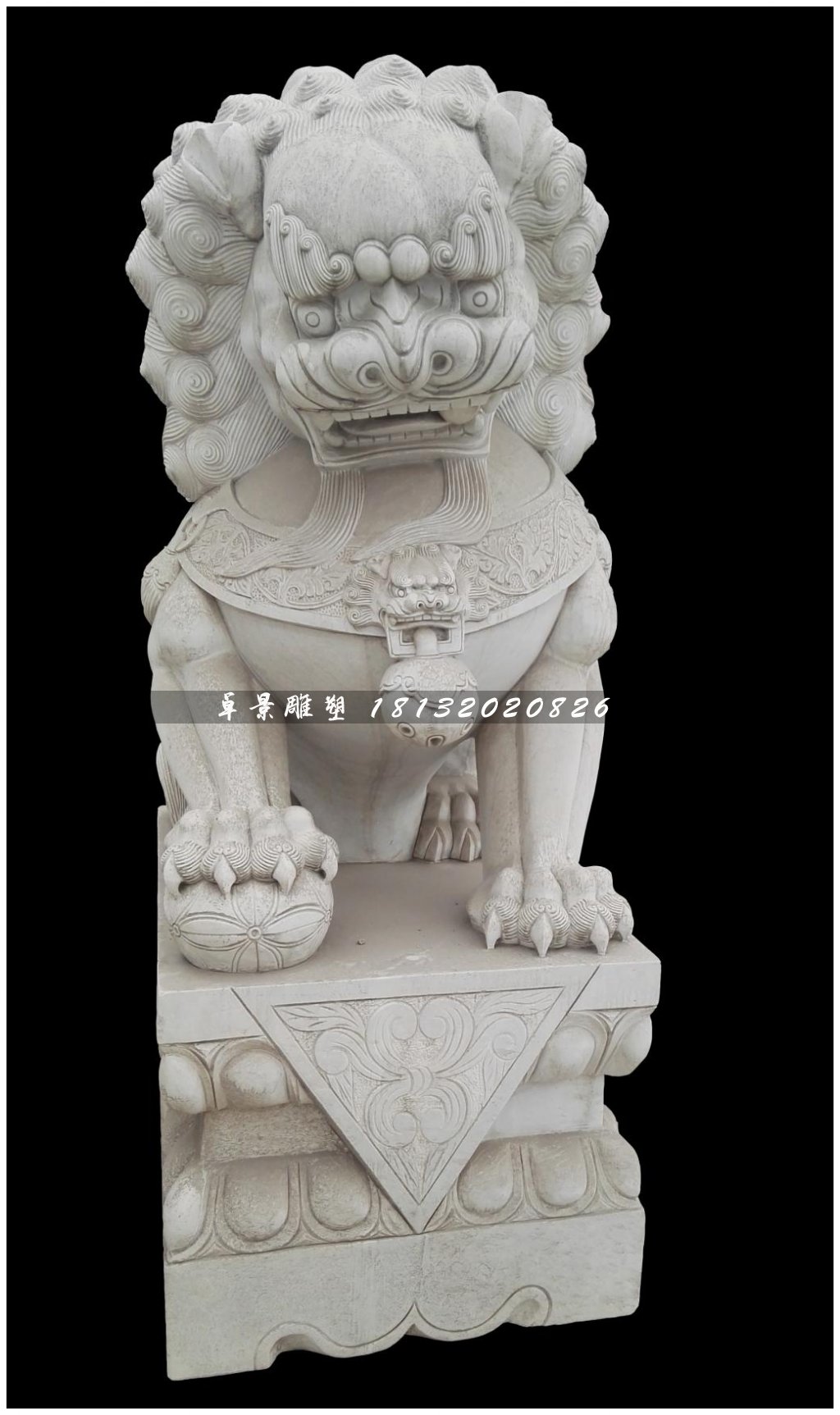 北京獅石雕，小型石獅子雕塑 (3)