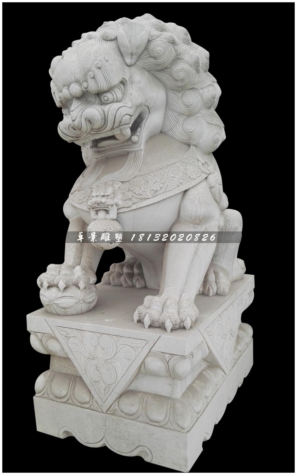 北京獅石雕，小型石獅子雕塑 (2)