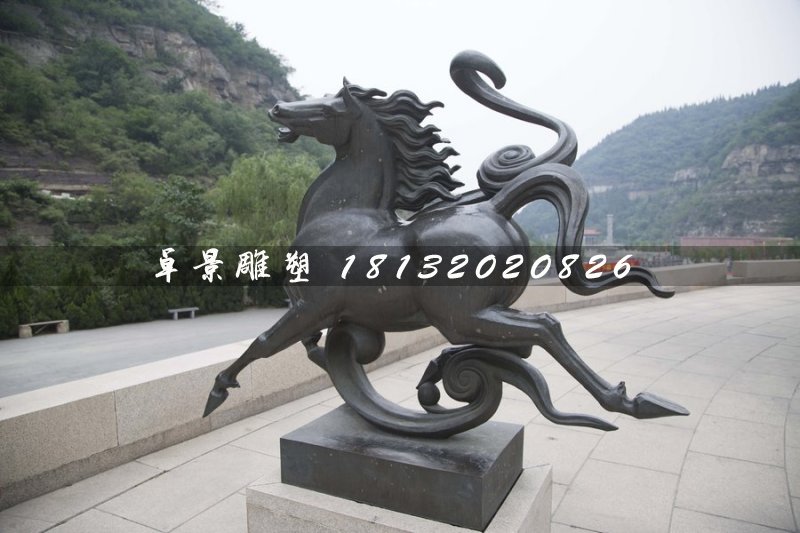 銅馬雕塑，公園動(dòng)物銅雕
