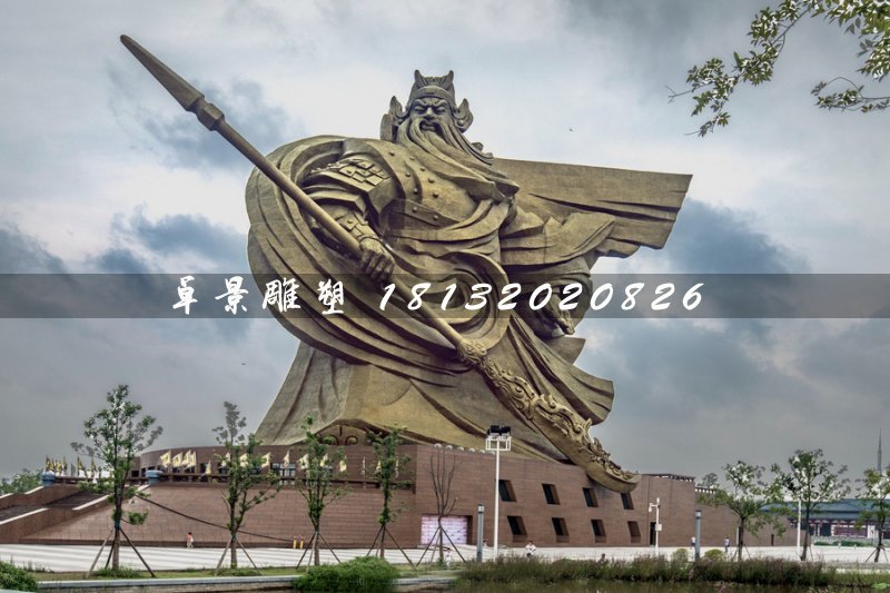 不銹鋼關公雕塑，廣場大型關公像 (3)